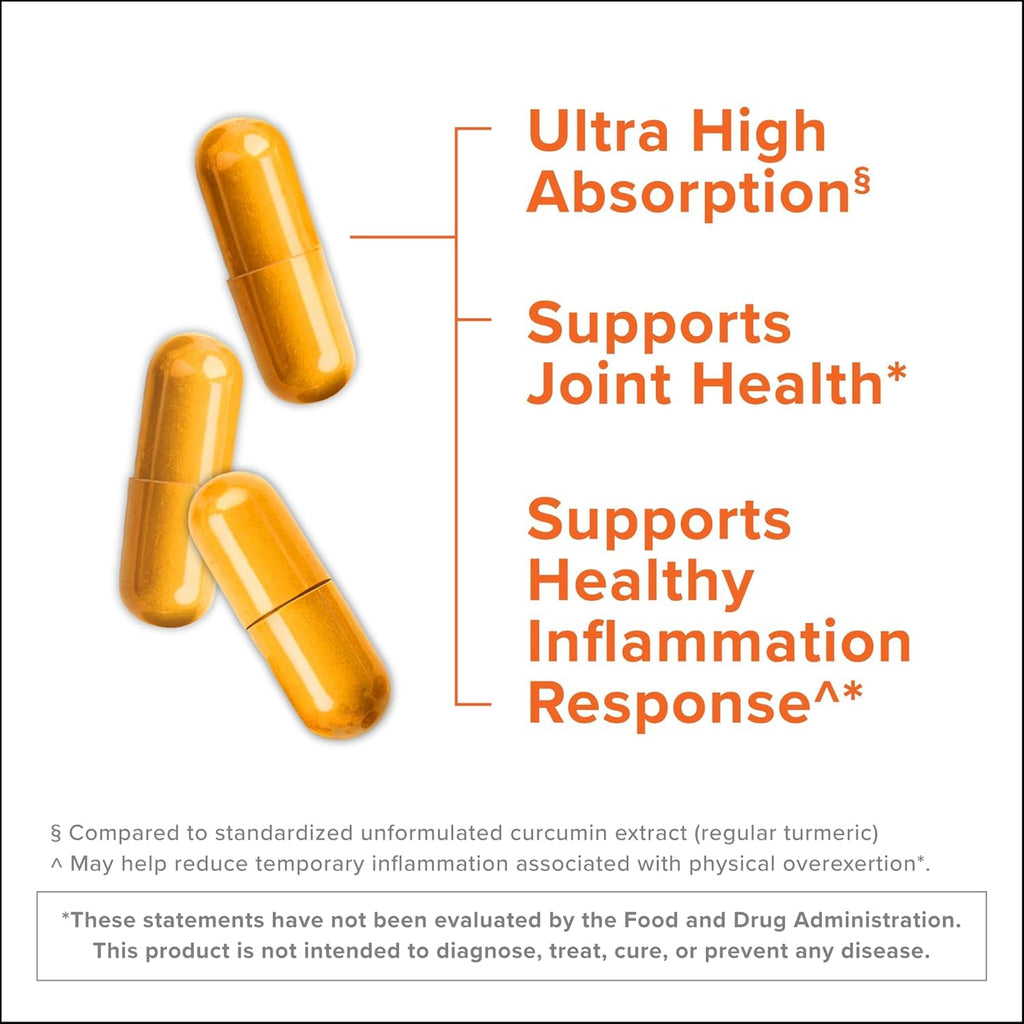 Qunol Turmeric Curcumin 1500mg, Ultra High Absorption Supplement, 90 Count | #1 Doctor Recommended form of Turmeric Curcumin, Extra Strength Capsule for Joint Support and a Healthy Inflammation Response