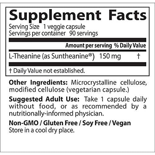 Buy now Doctor's Best L-Theanine Contains Suntheanine, Helps Reduce Stress & Sleep, Non-GMO, Gluten Free, Vegan, 150 mg (DRB-00197), 90 Count at indiglob india