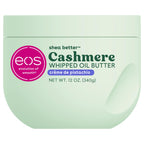 eos Cashmere Whipped Oil Body Butter, Vanilla Cashmere, 72 Hour Weightless Moisture For Dry Skin, Rich Formula and Deep Hydration, Body Care, 10 oz