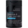 Sports Research® Omega-3 Fish Oil 1250mg + D3 2500iu, 120 Count