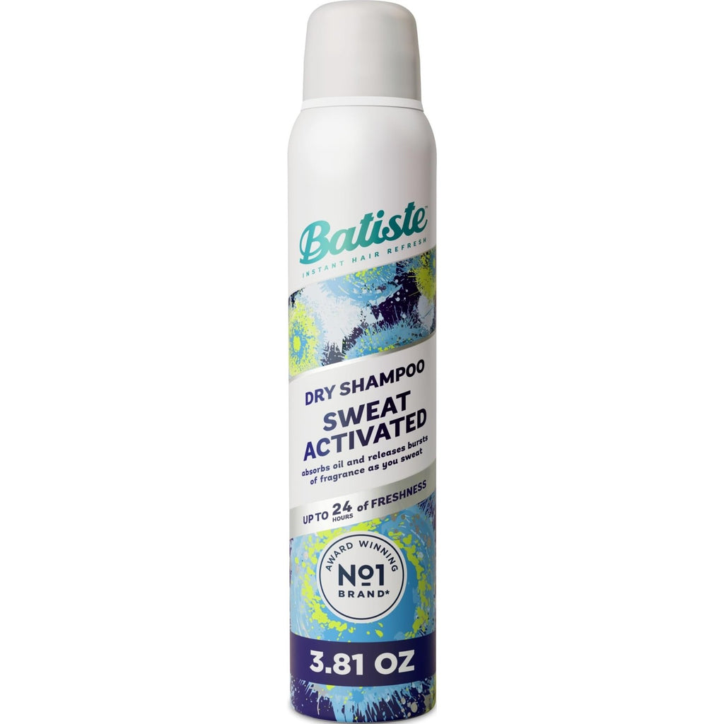 Batiste Sweat Activated Dry Shampoo with Scent-Releasing Tech, 3.81 Oz | Neutralizes Odor up to 24 Hours, Long Lasting Sweat Absorbing Technology, Helps Reduce Buildup in Hair, Waterless Shampoo