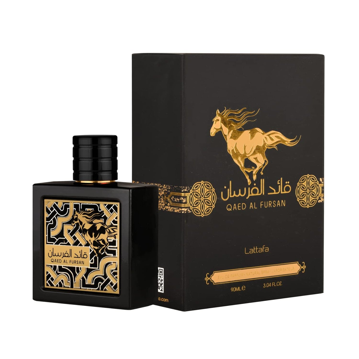 Buy now Lattafa Qaed Al Fursan for Men Eau de Parfum Spray, 3.04 Ounce at indiglob india