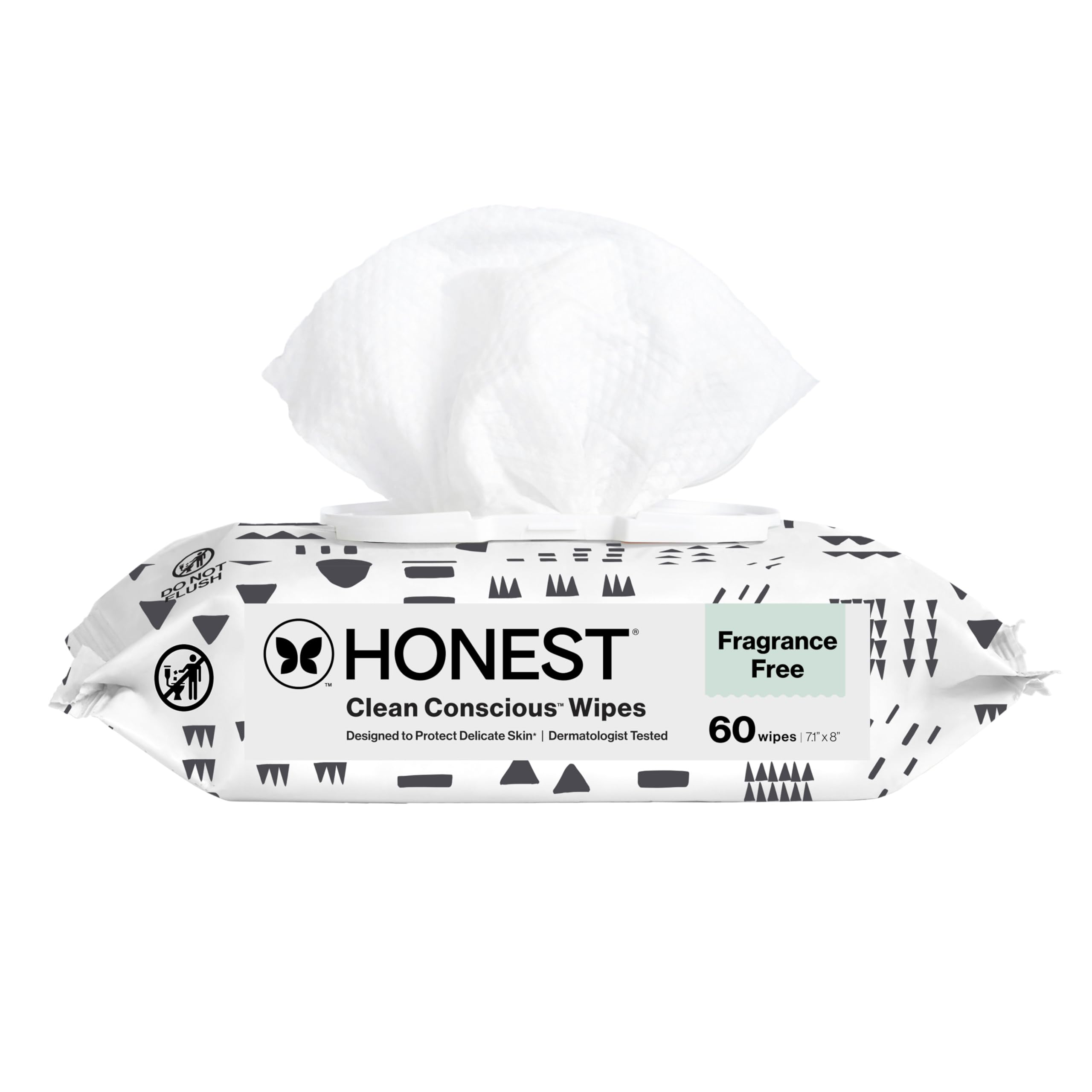 Buy now The Honest Company Hypoallergenic Multi-Use Baby Wipes for Sensitive Baby Skin Rainbow 60 Count Pattern Play 60 Count (Pack of 1) at indiglob india