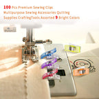 Sewing Clips with Tin Box,100 PCS Fabric Clips for Quilting & Binding