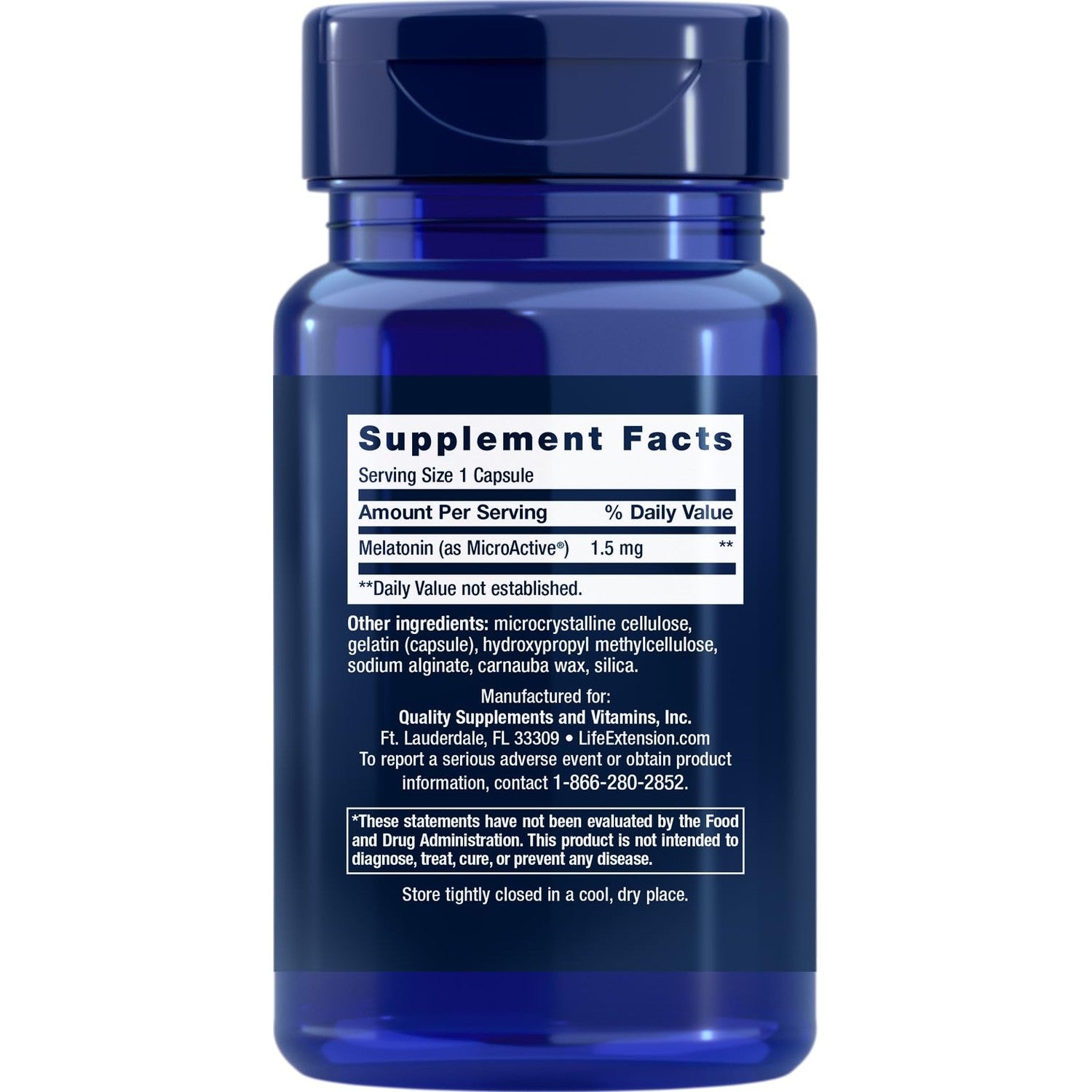 Life Extension Melatonin IR/XR, 1.5 mg, immediate- and Extended-Release Formula for Optimal Sleep Support, Healthy circadian Rhythms, Cellular Defense, Gluten-Free, Non-GMO, 60 Capsules (Pack of 2)