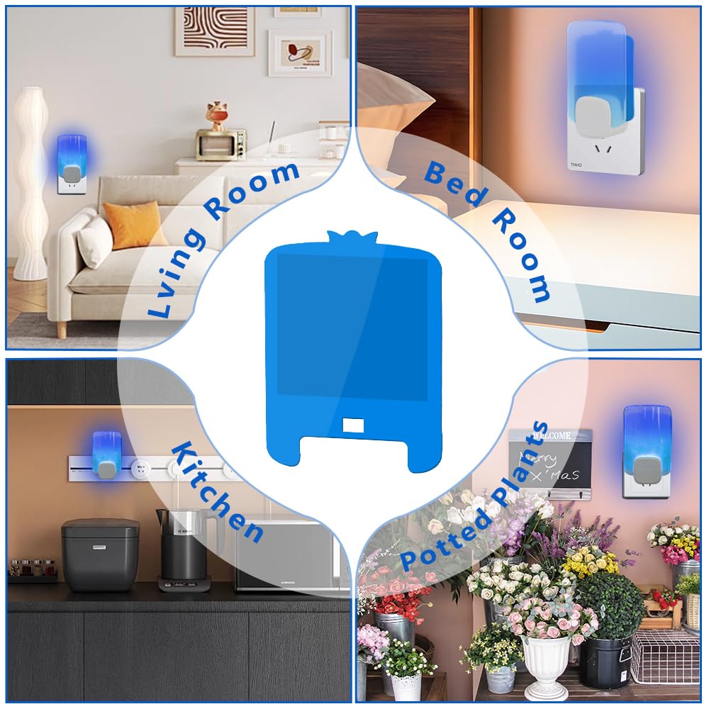 20 PCS Refill Cartridges Compatible with Raid Light Trap Refills Glue Boards Replacement Set, Refill Cartridges Compatible with STEM Blue Light Trap, Double-Sided Adhesive Sticky Traps Glue Cards