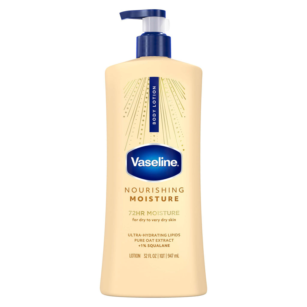Vaseline Nourishing Moisture Body Lotion Dry Skin + Oat Extract 20.3oz 3ct