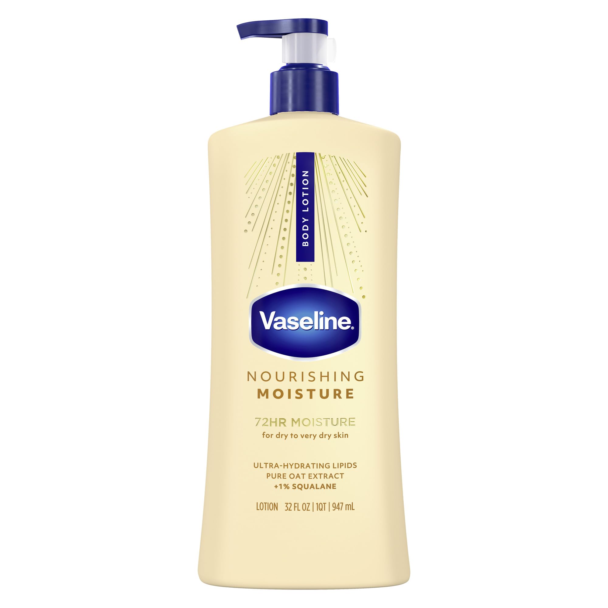 Vaseline Nourishing Moisture Body Lotion Dry Skin + Oat Extract 20.3oz 3ct