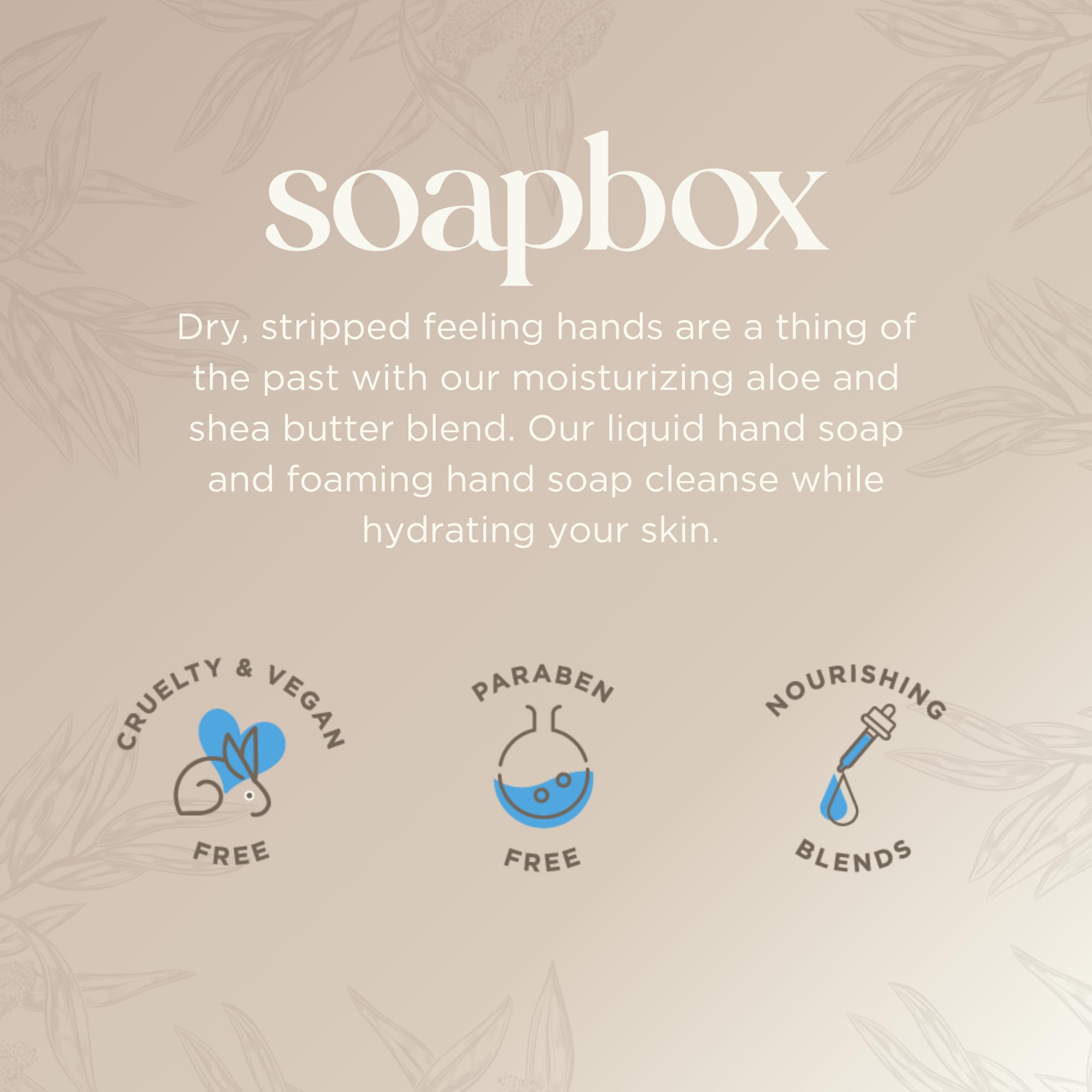 Soapbox Vanilla Bean Liquid Hand Soap Refill - 64oz | Gentle Cleanser for Hands - Clean Ingredients Free of Harsh Chemicals, Sulfates, Parabens & Silicones