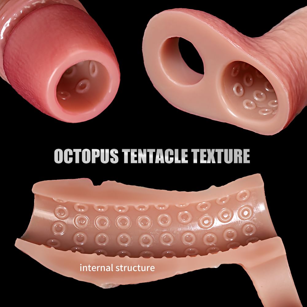 6.7'' Girth Thick Realistic Penis Sleeve Cock Sleeve,Cock Ring Penis
