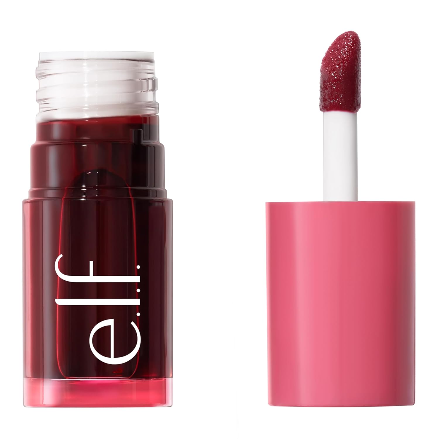 Buy now e.l.f. Sheer For It Blush Tint, Multi-Use, Long-Lasting Lip & Cheek Makeup, Creates A Natural Flush Finish, Vegan & Cruelty-Free, Cherry Cola Left On Red at indiglob india