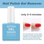 2 Pack Gel Nail Polish Remover, Gel Polish Remover for Nails, Easily Magic Soak-Off Gel Polish in 2-5 Minutes - Safe, No Need For Foil, Soaking Or Wrapping ( with 1 Cuticle Pusher and Nail Scraper)