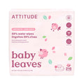 ATTITUDE Baby Water Wipes, EWG Verified, Safe for Newborns, Unscented & Fragrance-Free, 99% Water, Gentle, Vegan & Dermatologically Tested, Travel Pack with Hard Lid, 72 Count (Pack of 3)