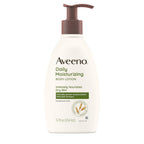 Buy now Aveeno Daily Moisturizing Body Lotion with Soothing Prebiotic Oat, Gentle Lotion Nourishes Dry Skin With Moisture, Paraben-, Dye- & Fragrance-Free, Non-Greasy & Non-Comedogenic, 12 fl. Oz at indiglob india