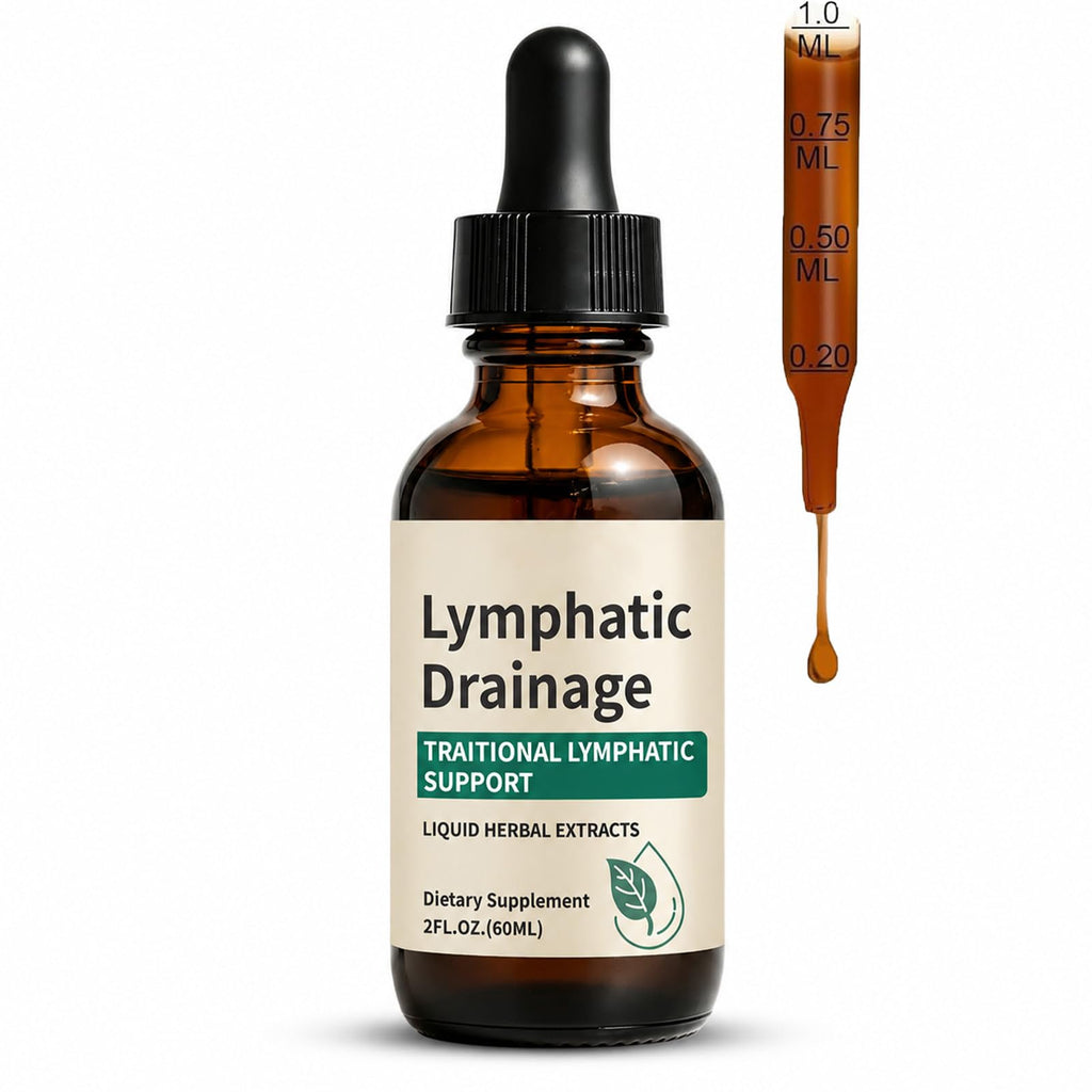 Lymphatic Drainage Drops, Fluid Retention – Alcohol-Free, Vegan | with Elderberry & Echinacea Dandelion，– Supports Lymphatic Drainage, Immune System & Detox 2 fl oz (1pcs)