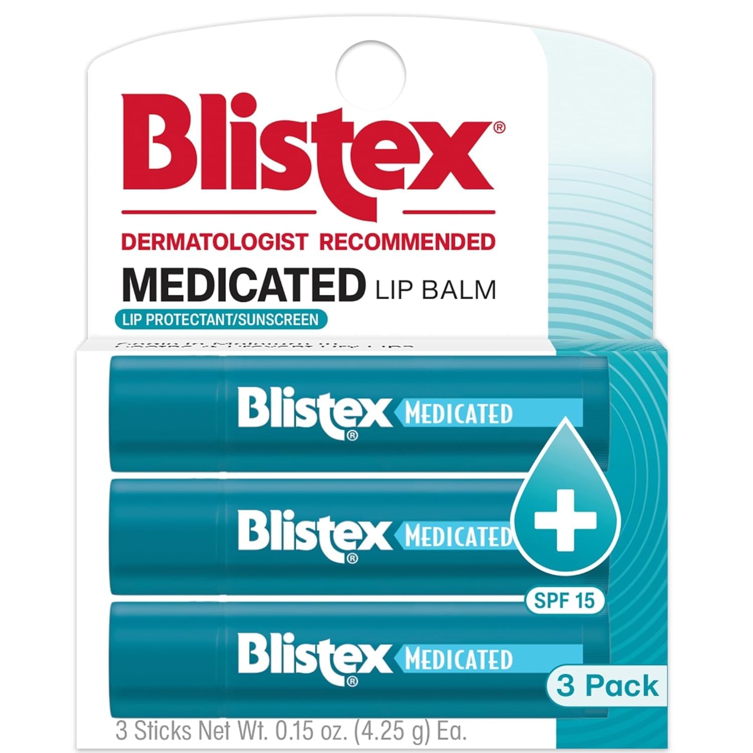 Buy now Blistex Medicated Lip Balm, 0.15 Ounce, 3 Count (Pack of 1) Prevent Dryness & Chapping, SPF 15 Sun Protection, Seals in Moisture, Hydrating Lip Balm, Easy Glide Formula for Full Coverage at indiglob india