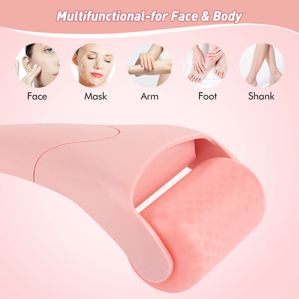 Fronnor Ice Roller for Face,Eyes,Facial Massager Tool,Soothing Skin Care Tool,Cooling Skincare Device for Puffiness,At-Home Spa Gift for Women(Pink)