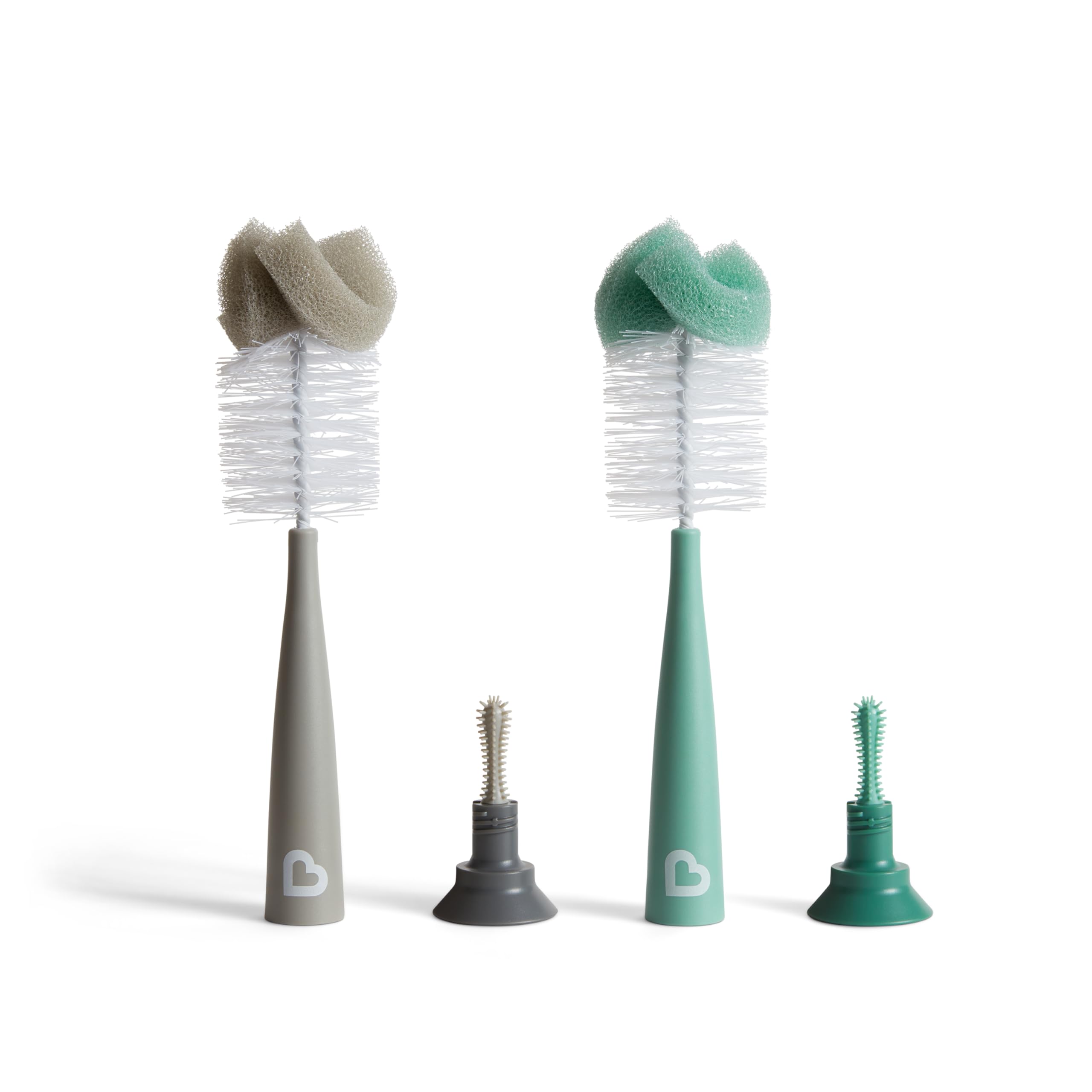Buy now Munchkin Sponge Bottle Brush, Grey/Sage, 2 Count (Pack of 1) at indiglob india