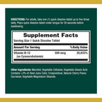 Nature’s Bounty Vitamin B-12 500 mcg, 100 Count (Pack of 2)