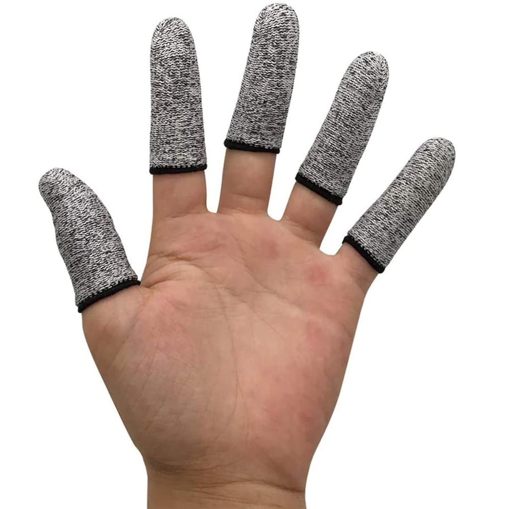 Buy now JADE KIT 12 PCS Finger Cots Cut Resistant Protector, Finger Covers for Cuts, Gloves Life Extender, Cut Resistant Finger Protectors for Kitchen, Work, Sculpture, Anti-Slip, Reusable at indiglob india