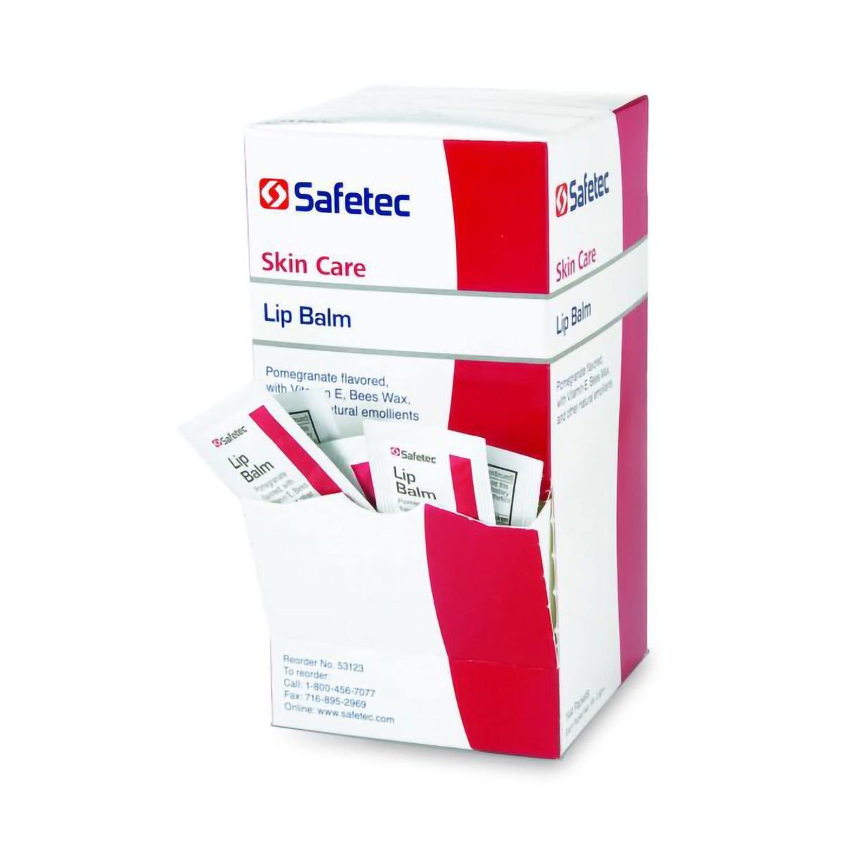 Safetec Lip Balm 0.5 Gram Individual Packet 53123, 144 Ct