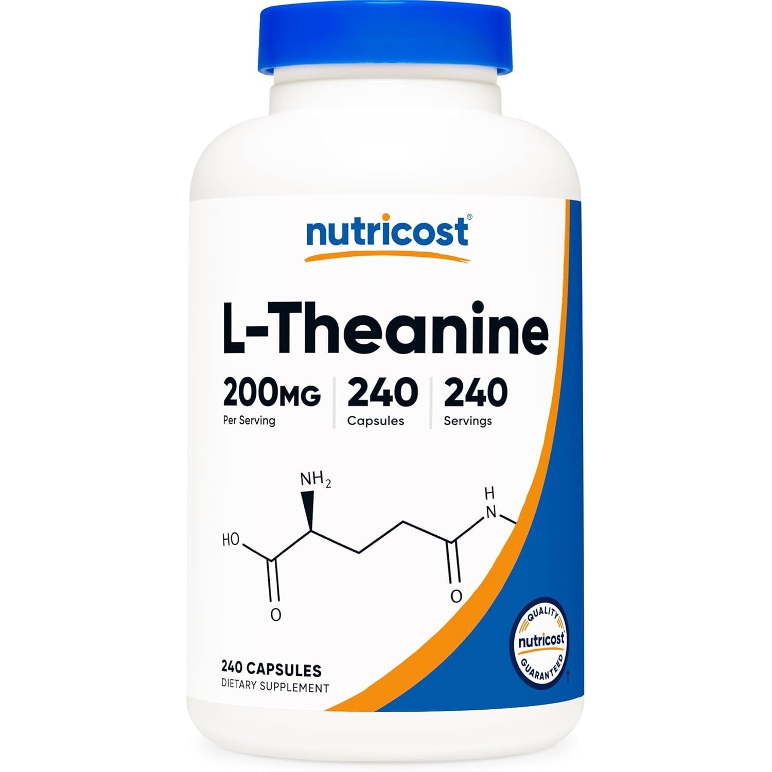 Buy now Nutricost L-Theanine 200mg, 120 Capsules, Double Strength - Non-GMO, Gluten Free 240 Count (Pack of 1) at indiglob india