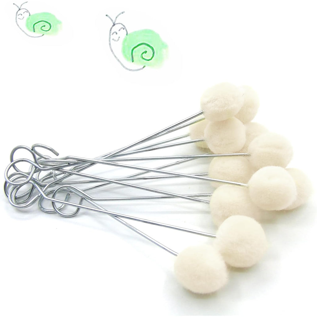 100 Packs Wool Daubers Ball Brush Leather Dye Tool with Metal Handle for DIY Crafts Projects