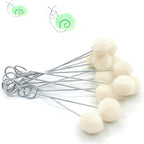 100 Packs Wool Daubers Ball Brush Leather Dye Tool with Metal Handle for DIY Crafts Projects