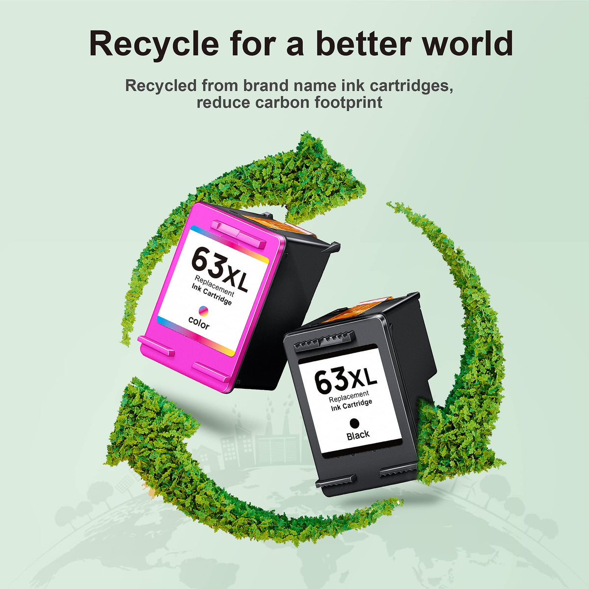 Premium imported HP Ink Cartridge Combo Pack featuring vibrant color and black cartridges, available at Curat Cart for eco-friendly printing.