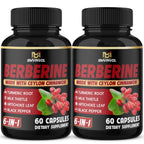 Berberine with Ceylon Cinnamon, Turmeric, Milk Thistle, Artichoke, Black Pepper - 150 Count - Pack of 1