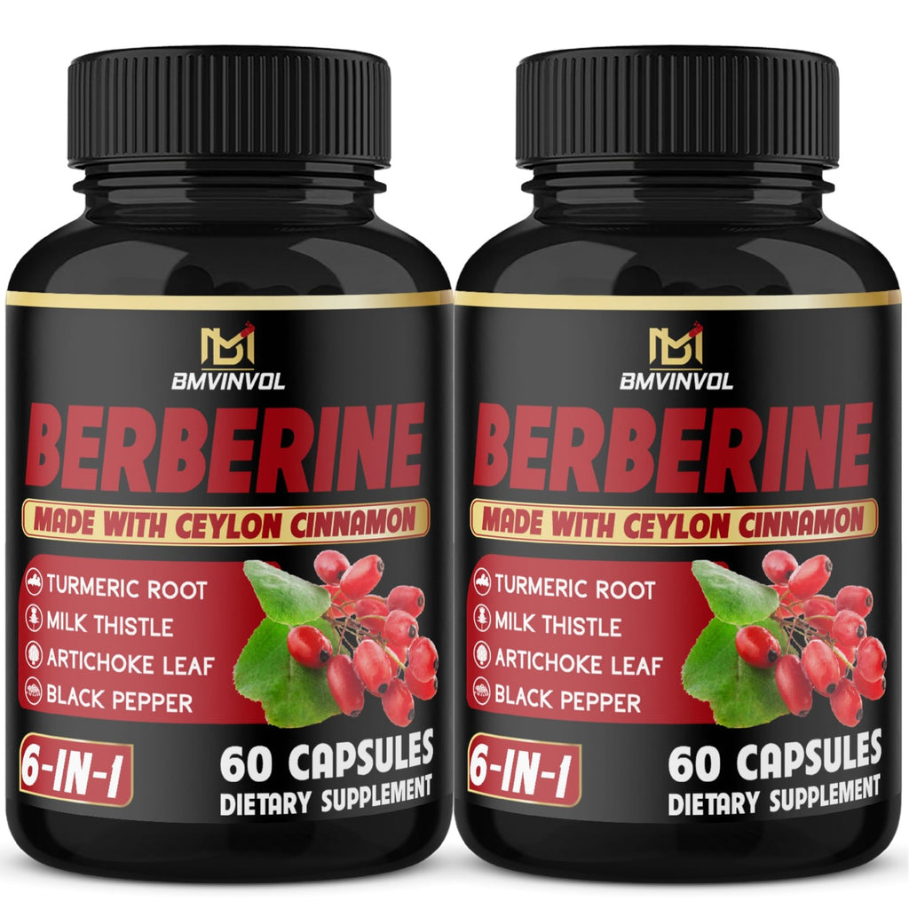 Berberine with Ceylon Cinnamon, Turmeric, Milk Thistle, Artichoke, Black Pepper - 150 Count - Pack of 1