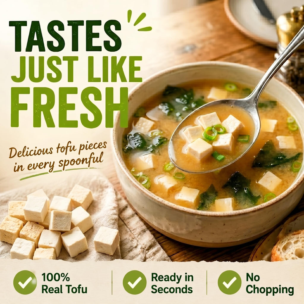 Freeze Dried Tofu Cubes by Curat Cart, 100% authentic, ready in seconds, perfect for quick meals in India.
