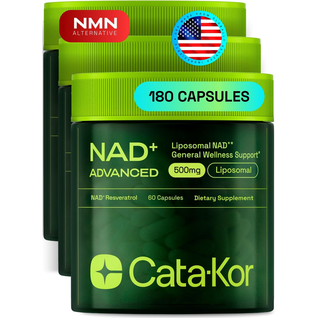 Cata-Kor Liposomal NAD Resveratrol Supplement – NMN Supplement Alternative – Third-Party Tested – Advanced NAD Supplement for Women & Men – 30-Day Supply