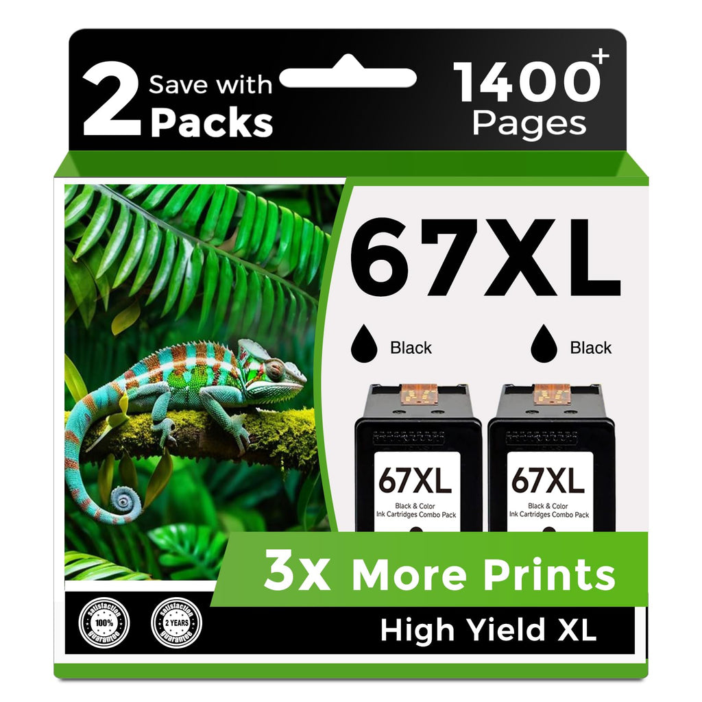 Premium imported HP 67XL Ink Cartridges Black for high yield printing, offering 3x more prints. Available at Curat Cart.