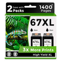 Premium imported HP 67XL Ink Cartridges Black for high yield printing, offering 3x more prints. Available at Curat Cart.