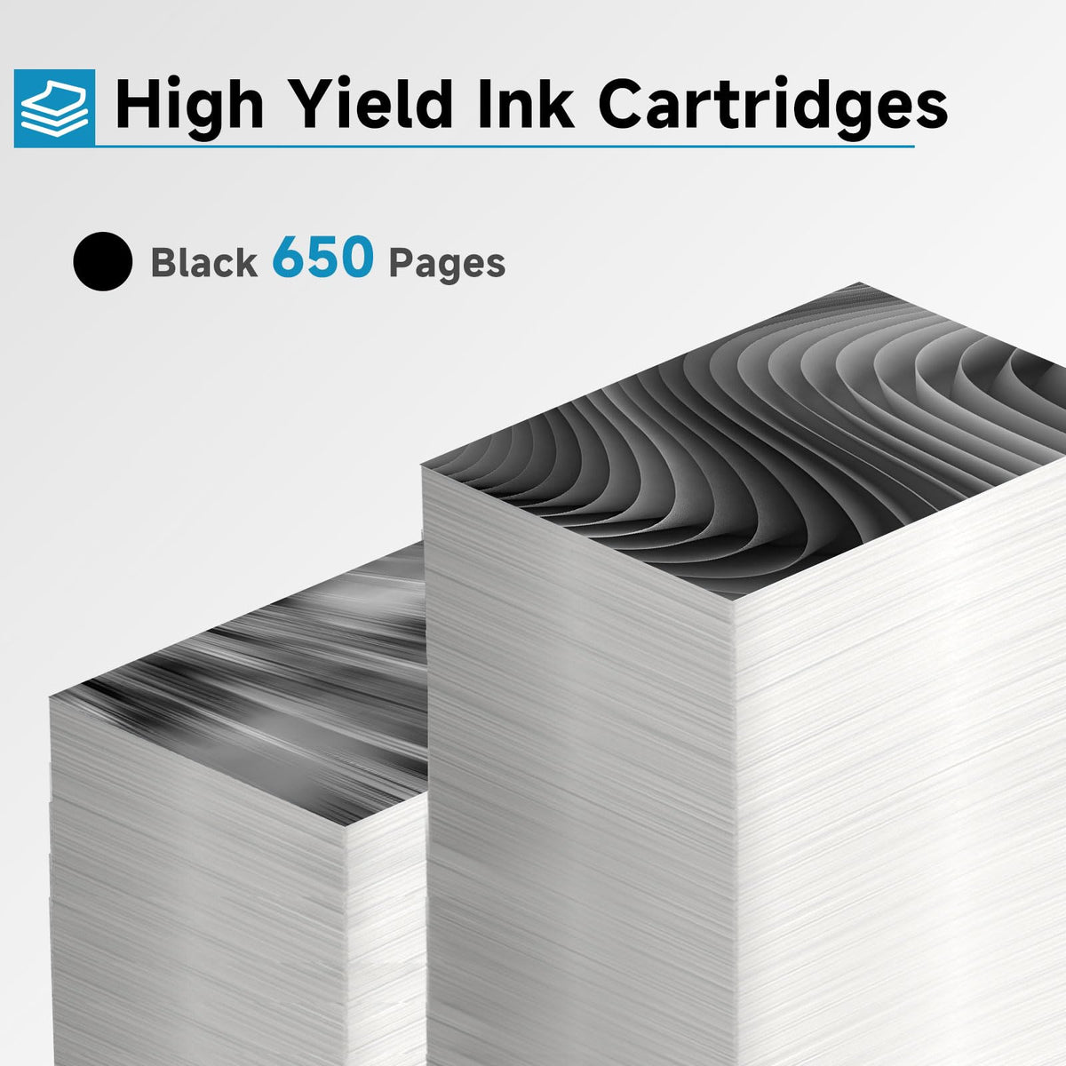 HP 67XL Ink Cartridges in official packaging, delivering high yield of 650 pages. Available at Curat Cart.