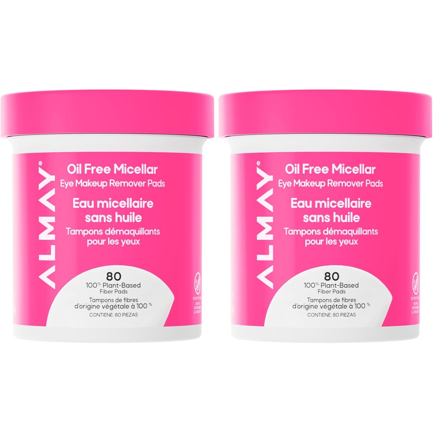 Almay Oil-Free Micellar Eye Makeup Remover Pads, 120 Count | Micellar eye makeup remover pads gently wipe away all traces of eye makeup without leaving behind any greasy residue.