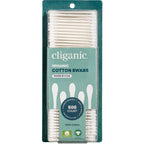 Cliganic Organic Cotton Swabs, 1500 Count - 100% Pure Natural Cotton, Chlorine-Free Hypoallergenic, Soft, Gentle & Absorbent Buds