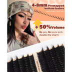 Beautiful lash clusters for 50% more volume, featuring pre-mapped extensions with no gaps. Verified by CuratCart.