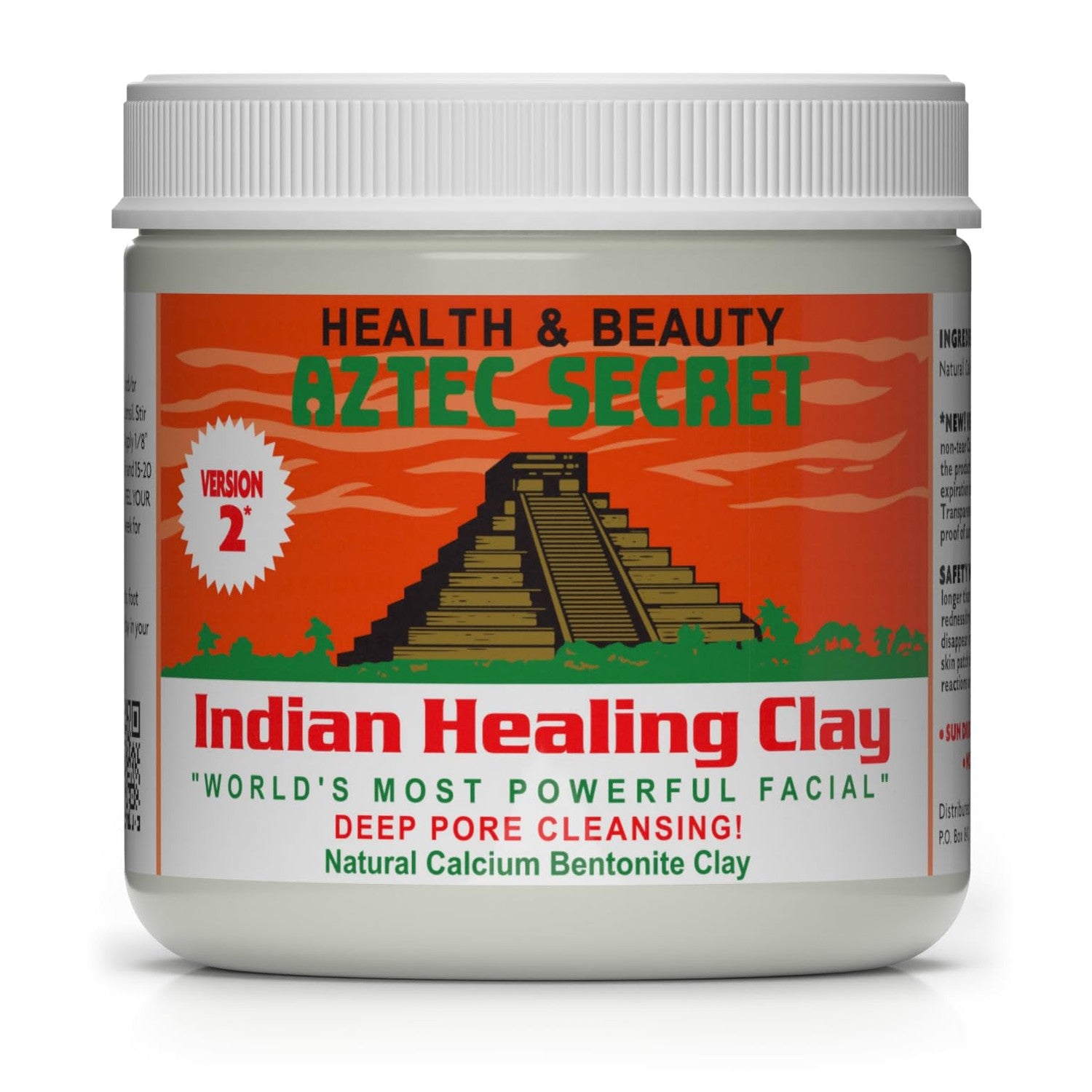 Aztec Secret– Indian Healing Clay 16 Oz – Deep Pore Cleansing Facial & Body Mask – The Original 100% Natural Calcium Bentonite Clay – New Version 2