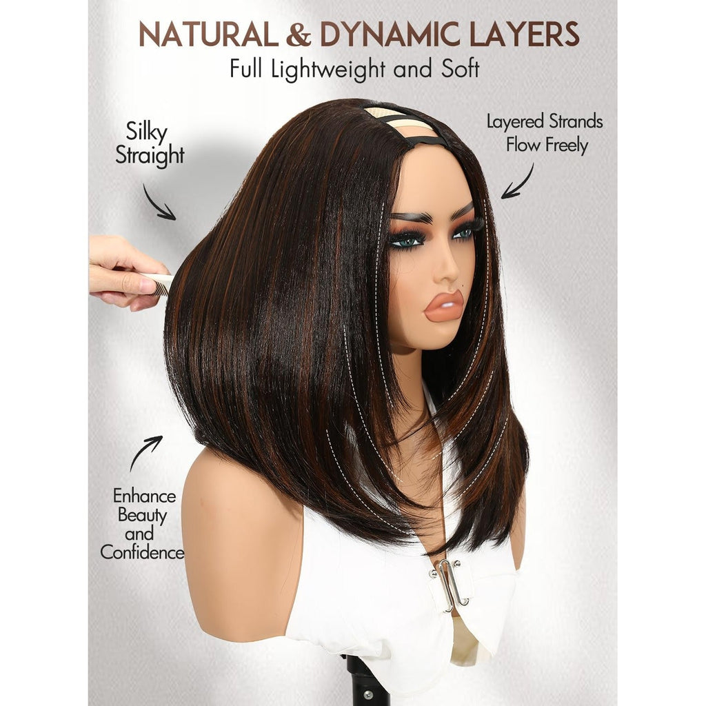 Explore our silky straight U part wig with dynamic layers for a natural look. Verified by CuratCart for trust and quality.