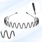 Set of 6 premium imported metal hair bands featuring a unique spring wavy design, perfect for stylish hairdos.