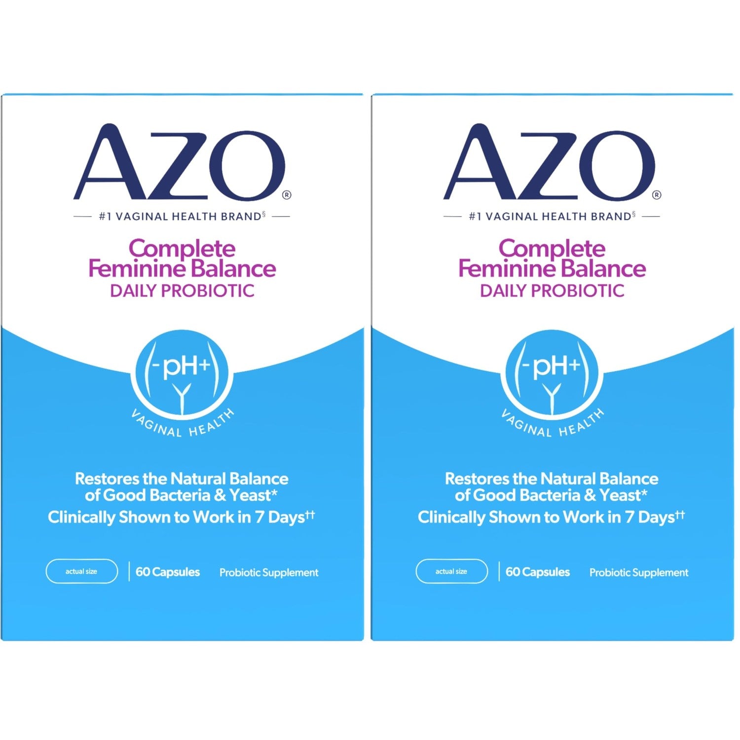 AZO Complete Feminine Balance Daily Vaginal Probiotics for Women, 30 Count | Intelliflora Multi-Strain Blend, Supports Vaginal pH and Yeast Balance*, One Capsule Daily, Sugar Free, Safe During Pregnancy
