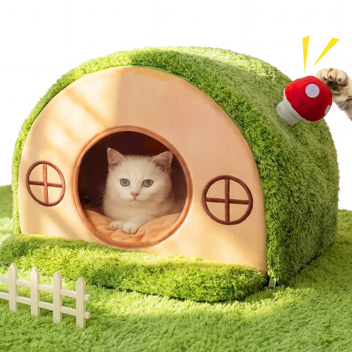 Cat House for Indoor Cats - Tree Hole Cat Bed Cave Hideaway