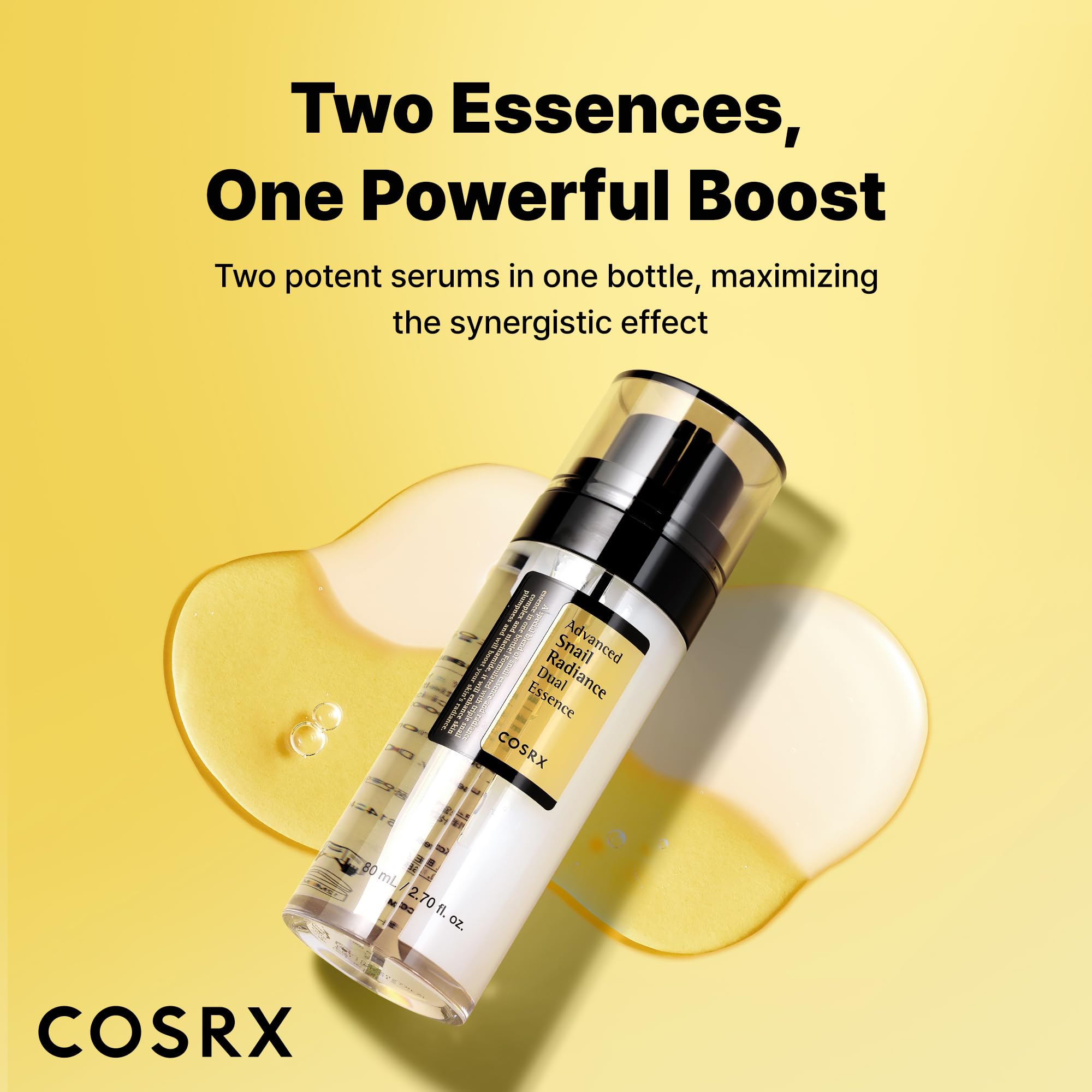 Buy now COSRX Snail Mucin 74% + Niacinamide 5% Dual Essence, Anti Aging Face Serum for Dull Skin, Sensitive Skin, Korean Skin Care, 2.70 fl.oz / 80ml at indiglob india