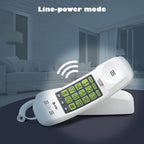AT&T Trimline Corded Phone, No AC Power Needed, Extra Large Buttons, Visual Ringer, Lighted Keypad, 10-Number Speed Dial, Wall Mountable, White | 213