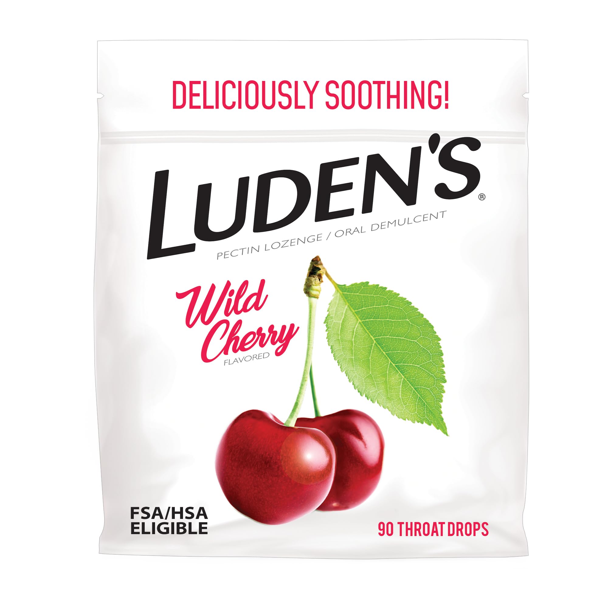 Buy now Luden's Sore Throat Relief Lozenges for Minor Everyday Irritation & Dry Mouth, Wild Cherry Flavored Drops, 90 Count at indiglob india