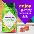 Vitafusion Multivitamin Gummies | 120 Adult Gummy Vitamins | for Men & Women | Assorted Fruit Flavors | Gluten and Dairy-Free Supplement