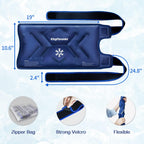 Buy now XXL Knee Ice Pack Wrap Around Entire Knee After Surgery, Reusable Gel Pack for Injuries, Large Ice Pack for Pain Relief, Swelling, Surgery, Sports Injuries, 1 Pack at indiglob india