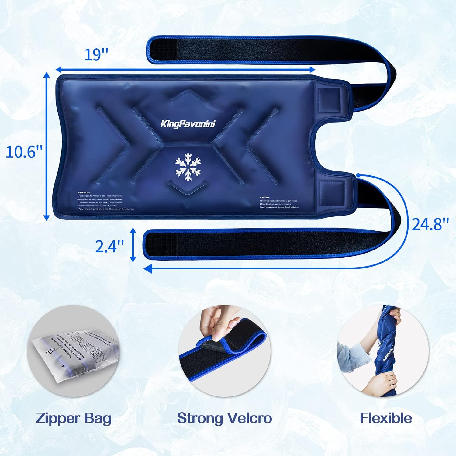 Buy now XXL Knee Ice Pack Wrap Around Entire Knee After Surgery, Reusable Gel Pack for Injuries, Large Ice Pack for Pain Relief, Swelling, Surgery, Sports Injuries, 1 Pack at indiglob india